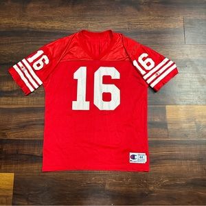 Vintage Champion San Francisco 49ers Football Jersey Joe Montana 49ers USA Made